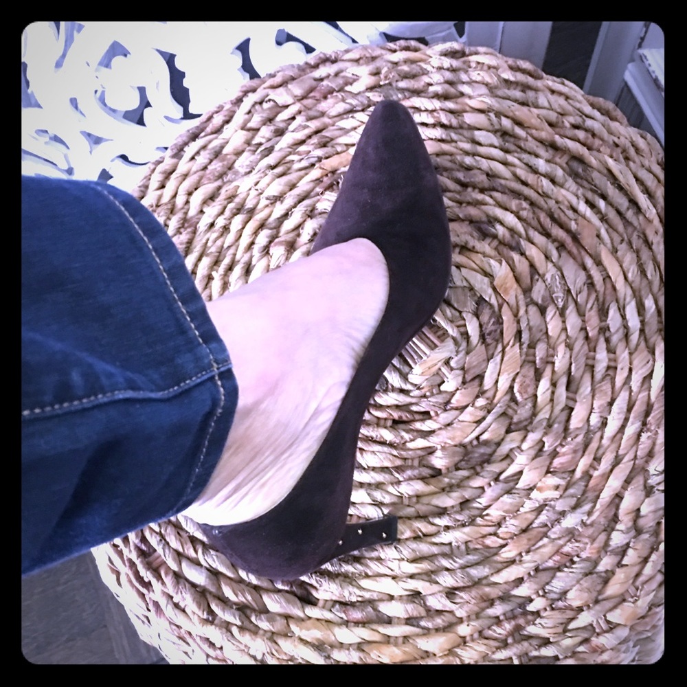 Vintage Petra Brown suede studded shoe